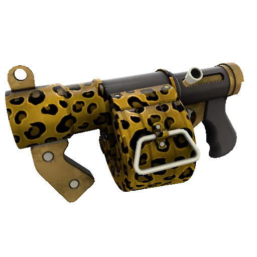 leopard printed stickybomb launcher