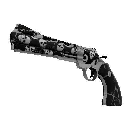 skull cracked revolver